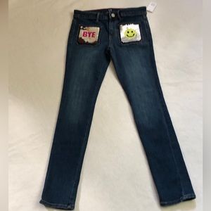 Gap Girls Skinny Jeans Sequin pockets Size 10